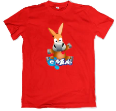 Remera retro pc programa emule roja