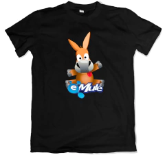 Remera retro pc programa emule negra