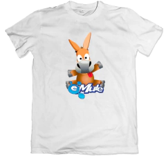 Remera retro pc programa emule blanca
