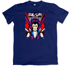 Remera dibujos animados clásicos he-man and the masters of the universe evil lyn azul marino