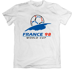 Remera retro mundial francia 1998 blanca