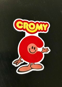 Calco en vinilo retro figuritas cromy logo