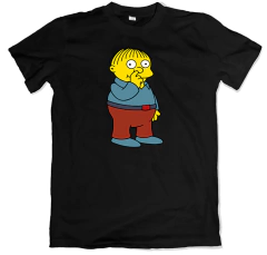 Remera los simpson rafa gorgory dedo en la nariz negra