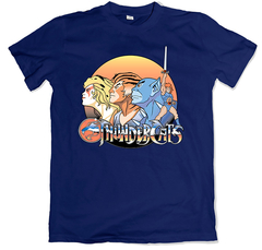 Remera dibujos animados retro thundercats azul marino