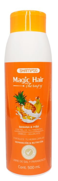 SHAMPOO MAGIC HAIR ANTI CAÍDA BANANO Y PIÑA - Class Gold Cosmetics & Magic Hair Oficial