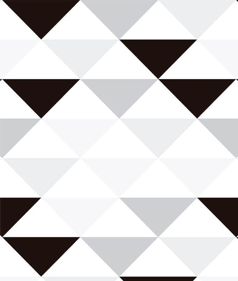 Papel de Parede Triângulos cinza, preto e branco