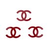 Aplique Pequeno Logo Chanel Vermelha - 2 Unidades