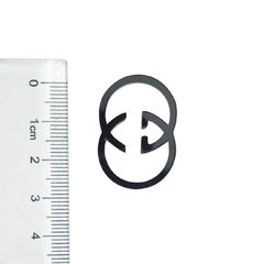 Aplique Pequeno Logo Gucci Preta - 2 Unidades - comprar online