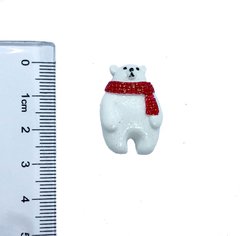 Aplique Urso Polar Natalino Brilho - 2 Unidades - comprar online