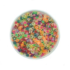 aplique confete mini frutas coloridas
