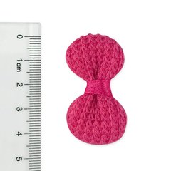 Aplique Lacinho Crochê Pequeno Rosa Pink - 5 Unidades - comprar online