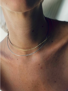 CHOKER MOEBIUS DUO- PLATA & BRONCE