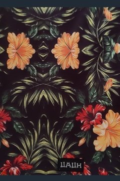Fantasia Havaiana Cor Preto com Flores Tropicais. Escolha seu tamanho. - comprar online
