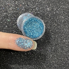 Glitter Extra Fino Azul Turquesa Ref.01 - Nise Froehlich Adesivos