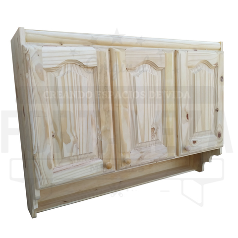 Alacena de madera de pino 140 cm - Fortaleza Muebles
