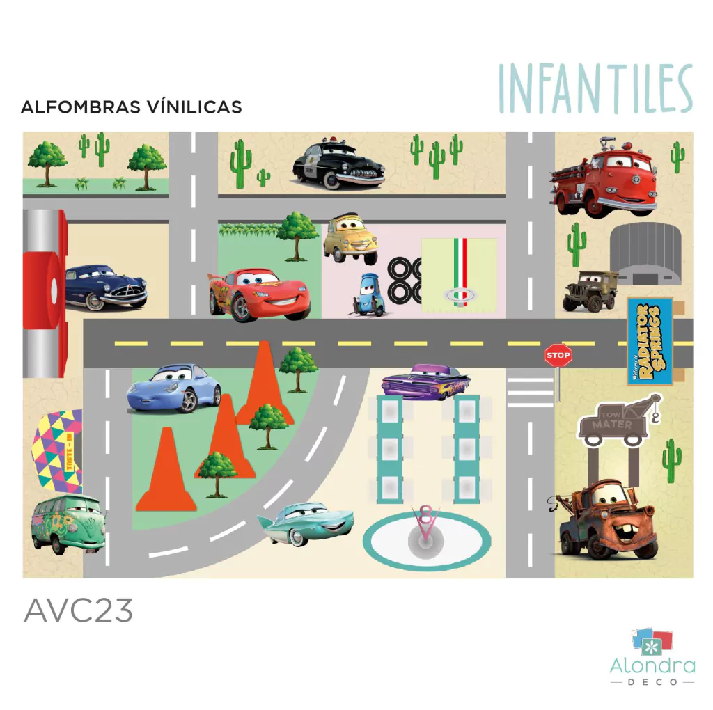 Alfombra Vinílica infantil (AVC23) - Cars