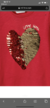 Camiseta mangas largas corazón roja - comprar online