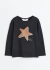 Camiseta mangas largas HyM star - comprar online