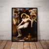 Lindo Quadro decorativo arte sacra pintura por William Bouguereau 42x29cm