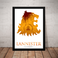 Quadro Game Of Thrones House Lannister Poster Moldurado