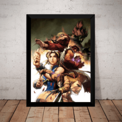 Quadro Decorativo Street Fighter Game Arte Poster Moldura