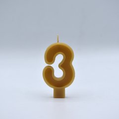 Vela de Cera de Abeja para Cumpleaños/Aniversario - Todos los Números