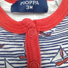 Segunda Selección - Enterito Pioppa Talle 3 meses algodón a rayas con veleros en internet
