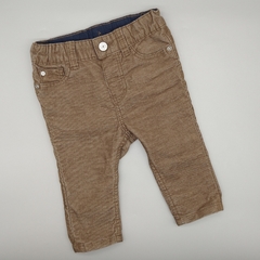 Pantalón HyM Talle 4-6 meses marrón corderoy fino (38 cm largo)