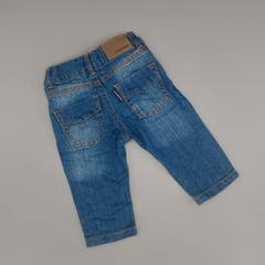 Jeans Minimimo Talle M (6-9 meses) azul costura marrón (35 cm largo) - comprar online