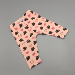 Segunda Selección- Legging Owoko Talle 1 (3 meses) algodón rosa con gatitos en internet