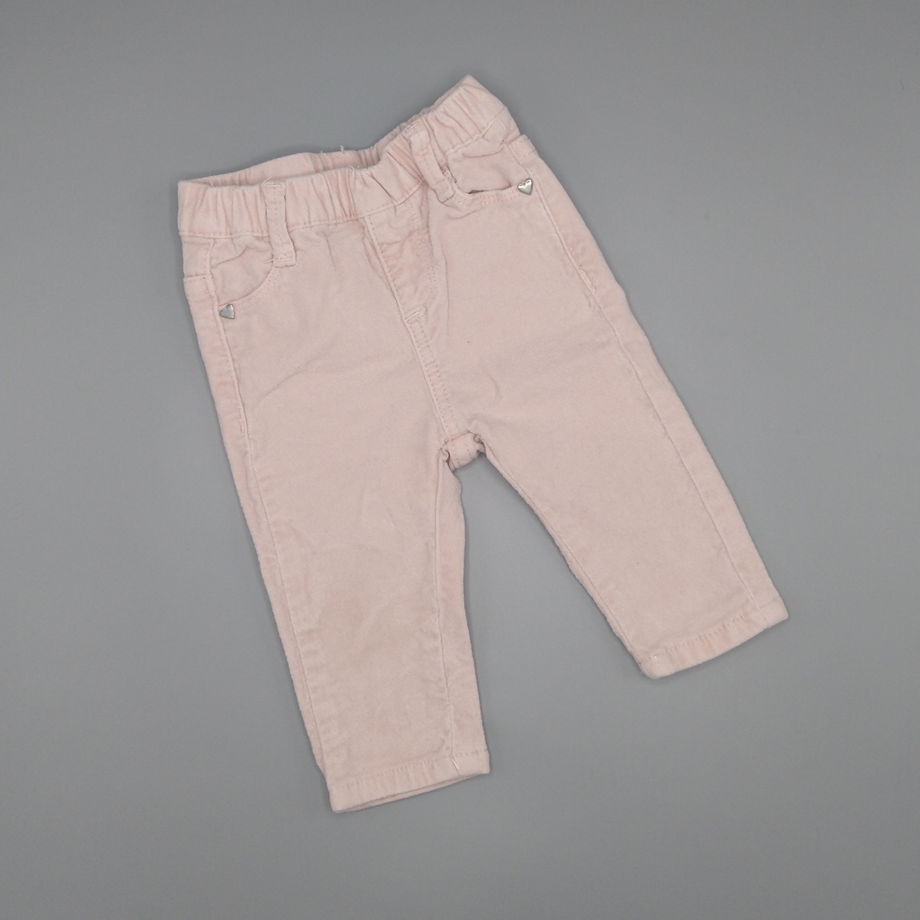 Pantalón Broer Talle 1-3 meses rosa gamuzado - Largo 37cm