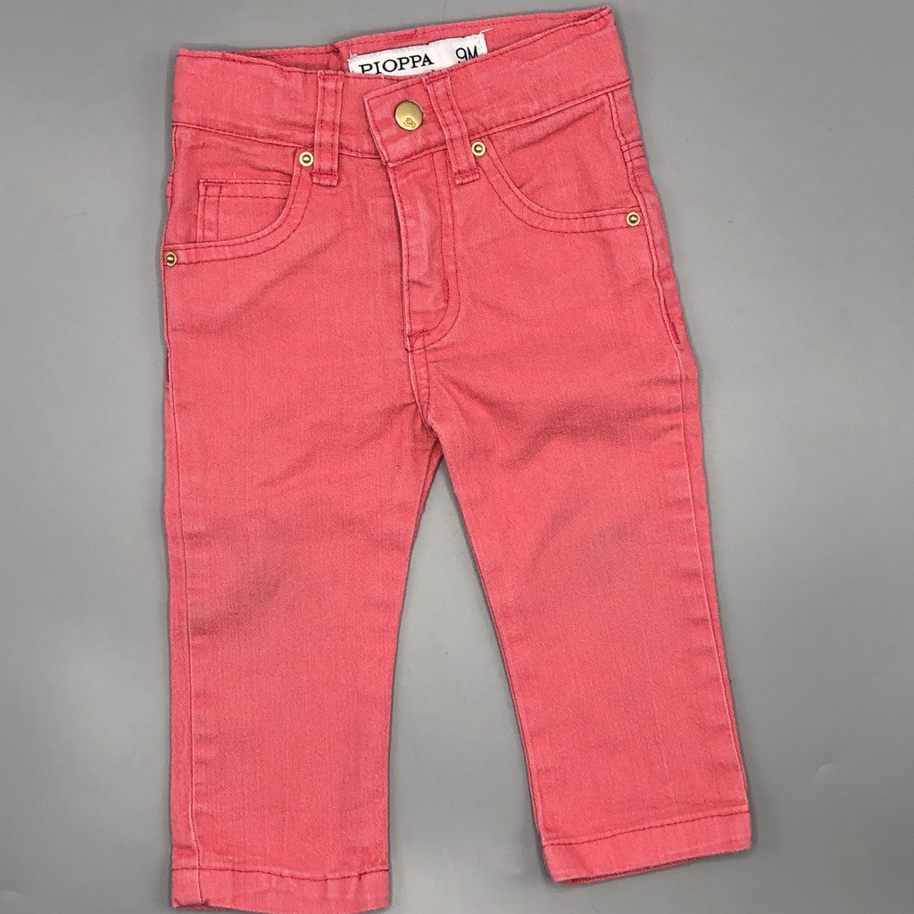 Pantalón Pioppa Talle 9 meses gabardina rosa (40 cm largo)