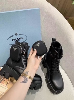prada ankle pouch combat boots price