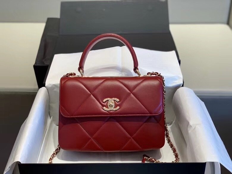 small flap bag with top handle