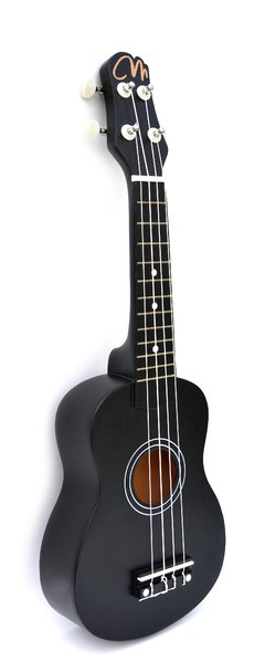 MK20NG UKELELE SOPRANO NEGRO MATE CON FUNDA