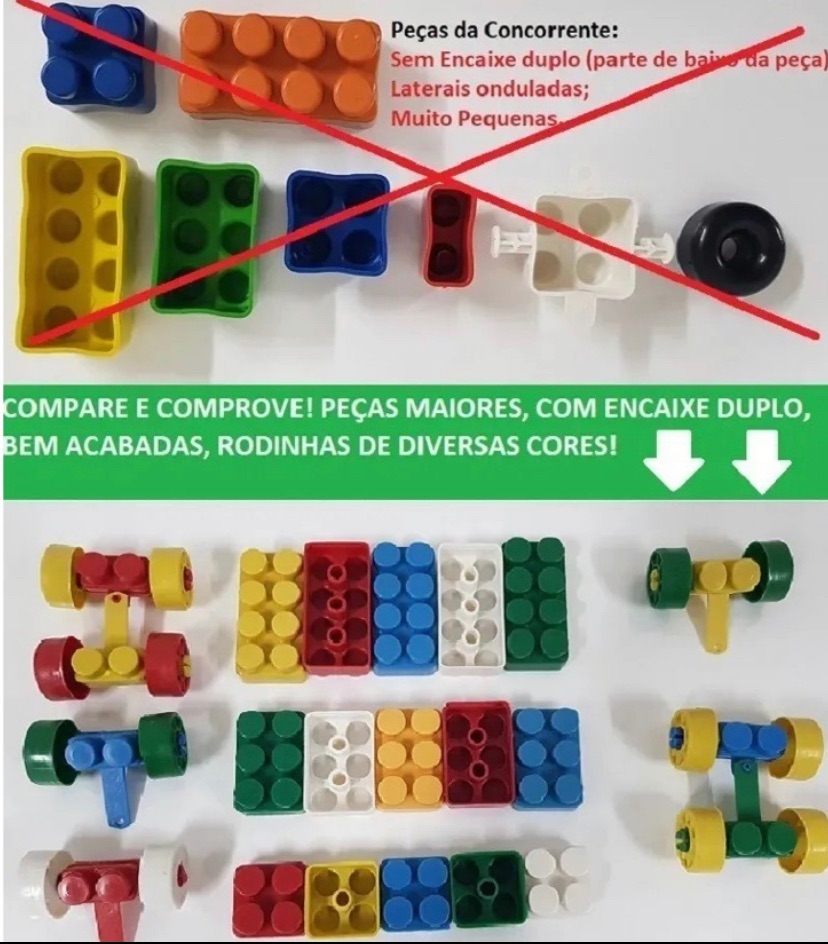 CRIE E BRINK MULTIBLOCOS TIPO LEGO COM 112 PEÇAS