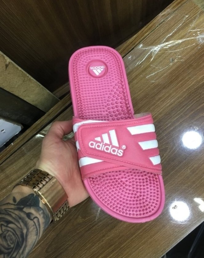 chinelos adidas rosa