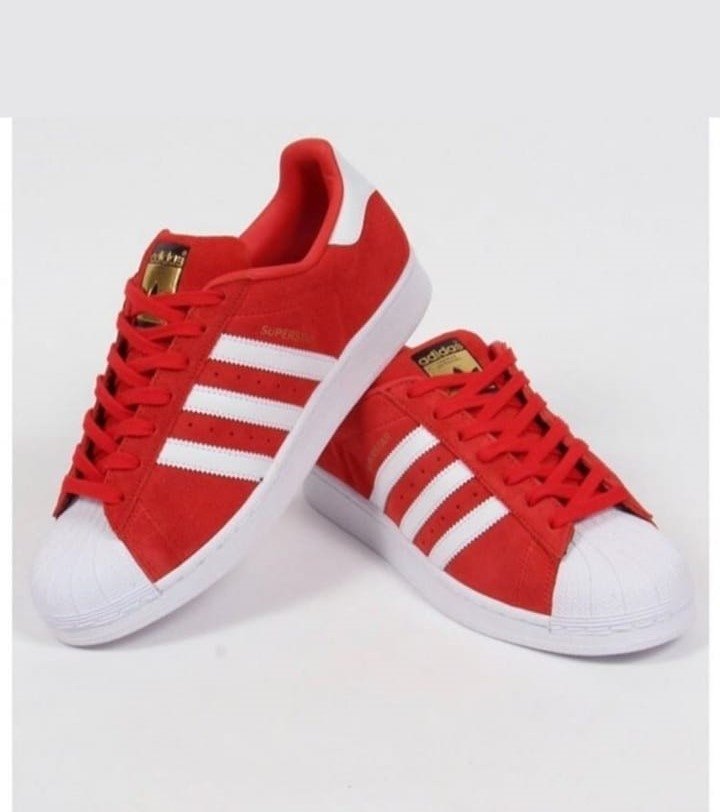 tenis adidas superstar vermelho