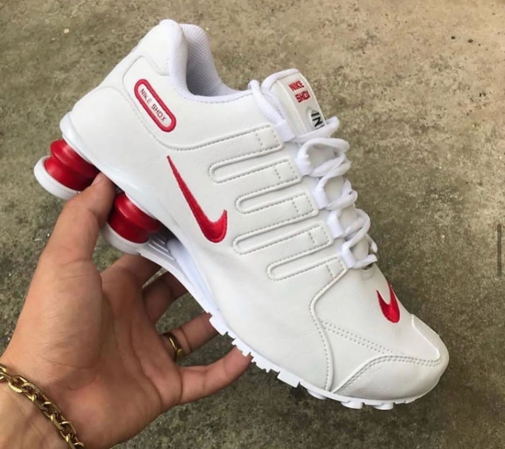 nike shox nz vermelho e branco