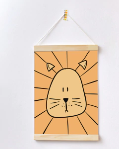 Flâmula para Quarto de Bebê - Leãozinho Flâmula para Quarto de Bebê - Leãozinho
