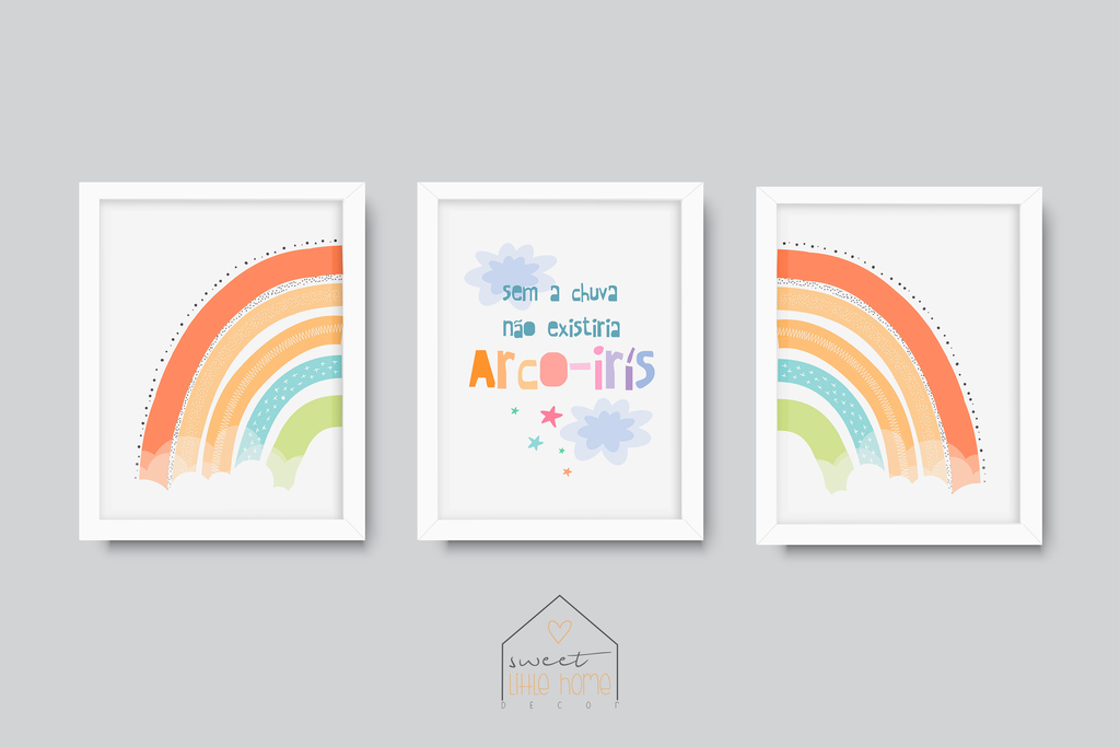 Kit Quadros Para Quarto De Bebe Sem Chuva Nao Existiria Arco Iris
