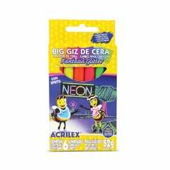 CRAYONES DE CERA NEON X 6
