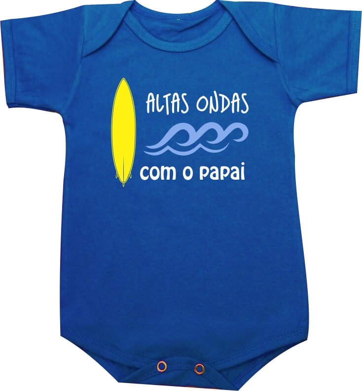 Body Bebe Surf Altas Ondas Com O Papai Moricato