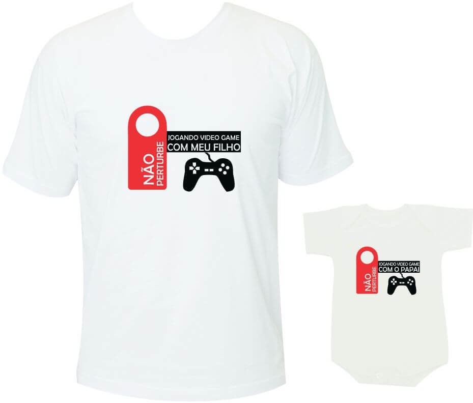 camiseta pai e filho gamer