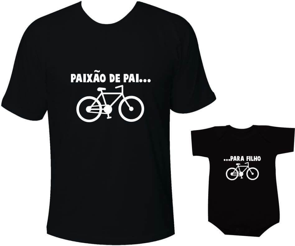 Camisetas Tal pai tal filho Bicicleta Paixão de pai para filho