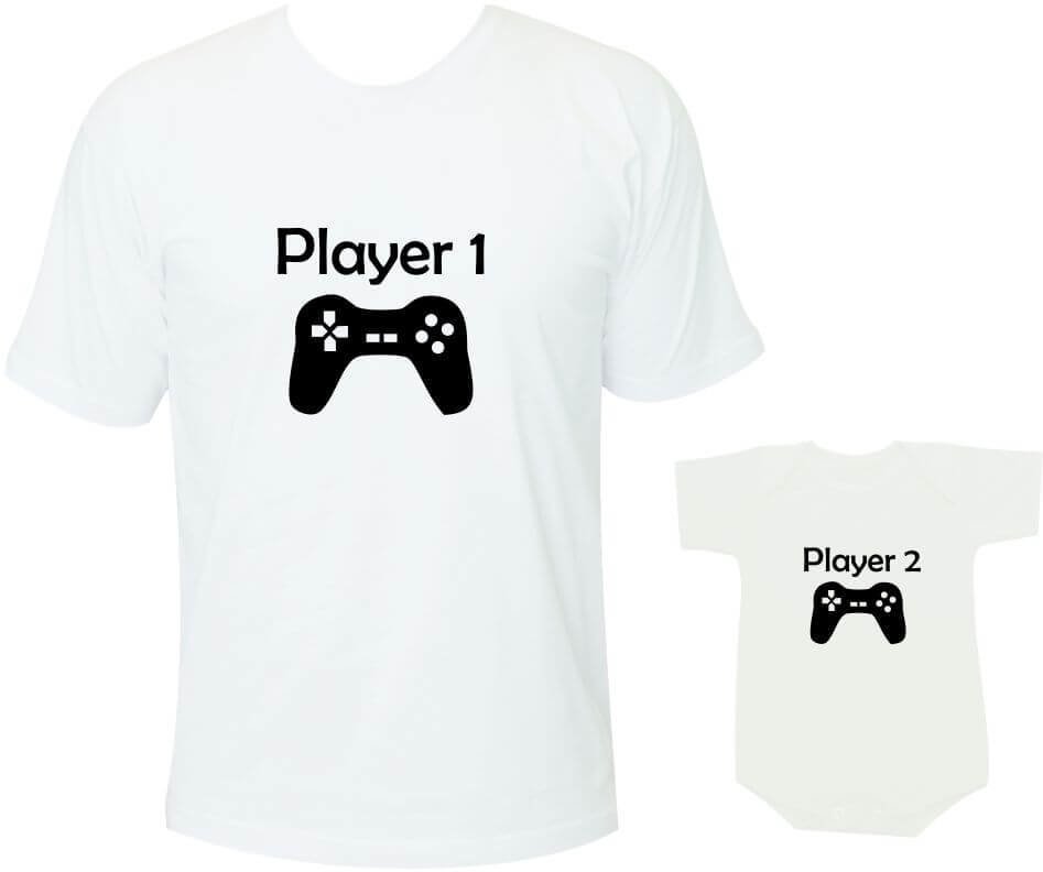 camiseta pai e filho gamer