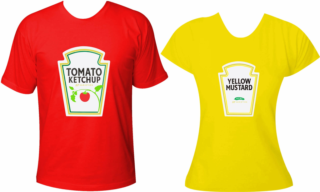 Camiseta Casal Namorado Ketchup e Mostarda - Moricato