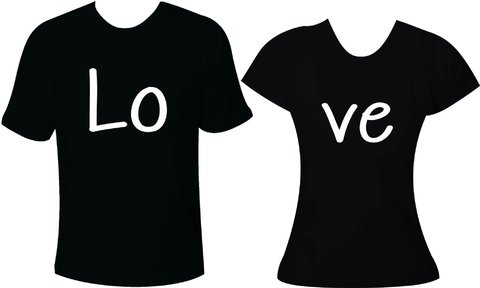 Camiseta Casal Namorado Love - Comprar em Moricato