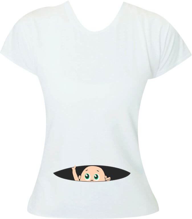 blusa bebe saindo da barriga