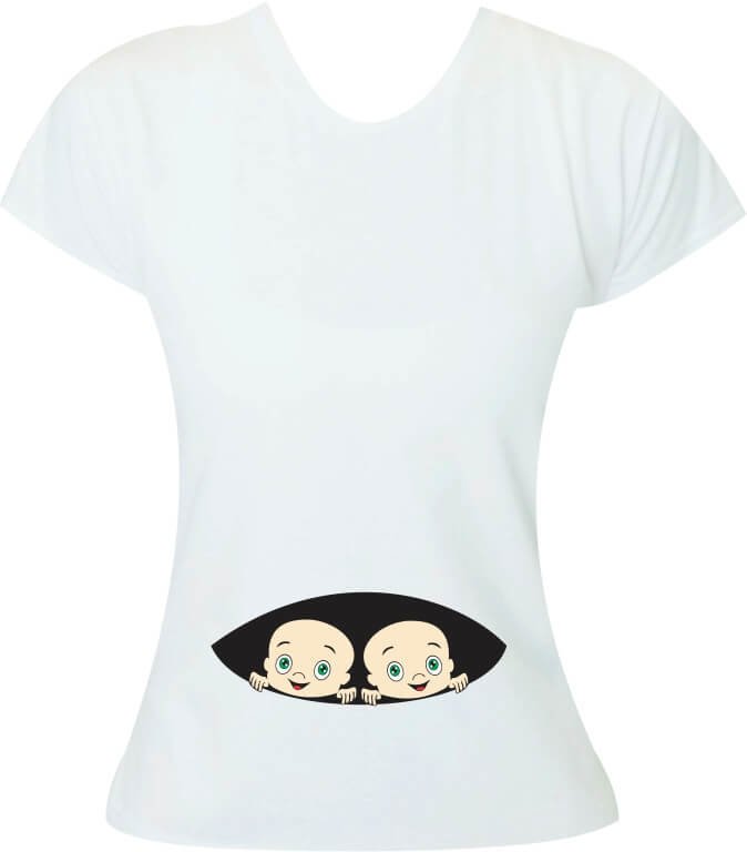 camiseta de gestante com bebe
